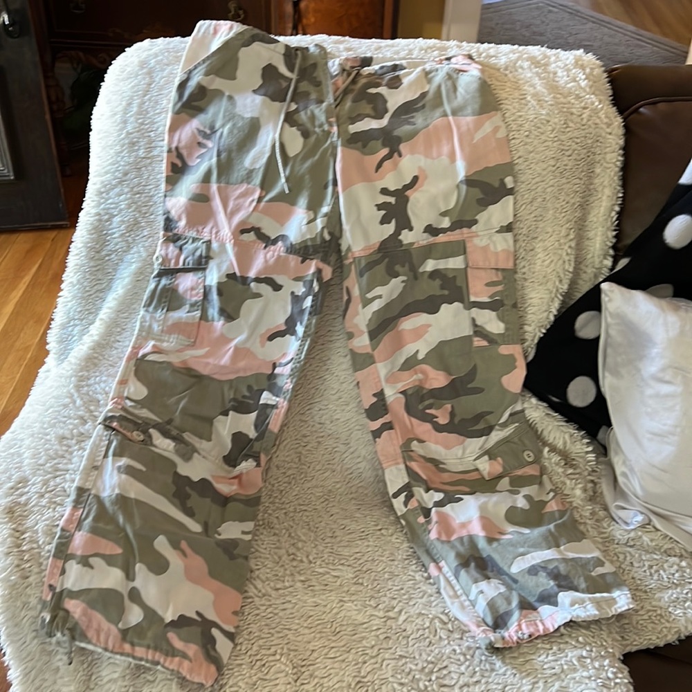 Pink Camo cargo pants
